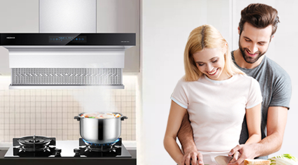 智能體感煙機(jī)+智能防干燒灶具，一個(gè)智慧廚房，一套科恩正好！